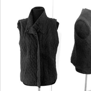 Eileen Fisher black cotton vest size PL